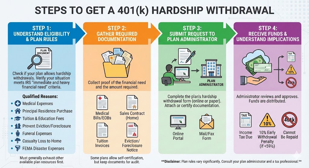401k Step to Hardship Withdrwal